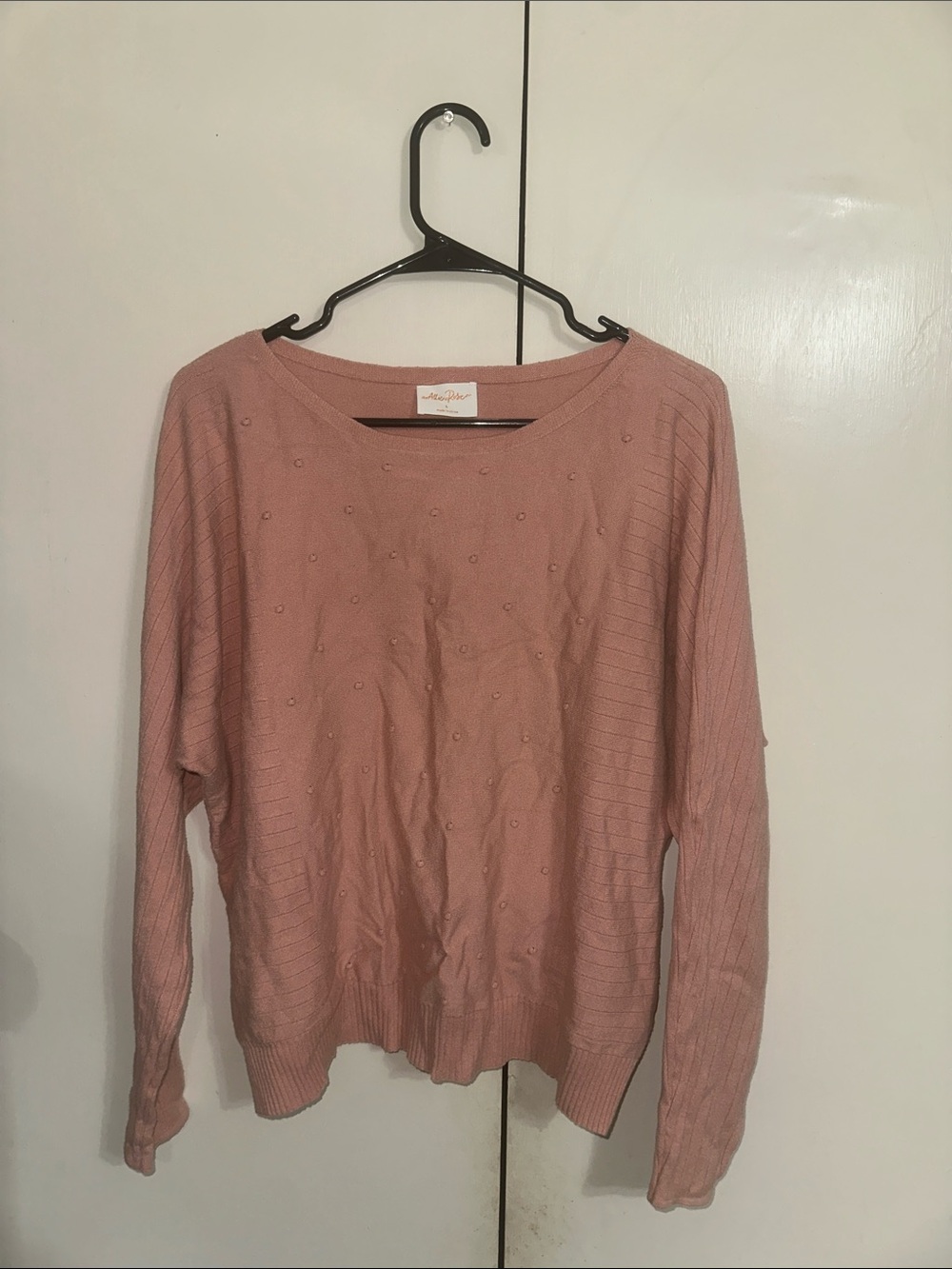 Light Pink Crewneck Sweater for Women